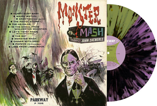 John Zacherle "Monster Mash" LP (Indie Exclusive Purple/Green Split w/ Black Splatter Vinyl)