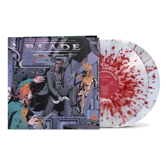 Mark Isham "Blade (Original Motion Picture Soundtrack)" 2xLP (Deluxe Edition Blood Splatter Clear Vinyl)