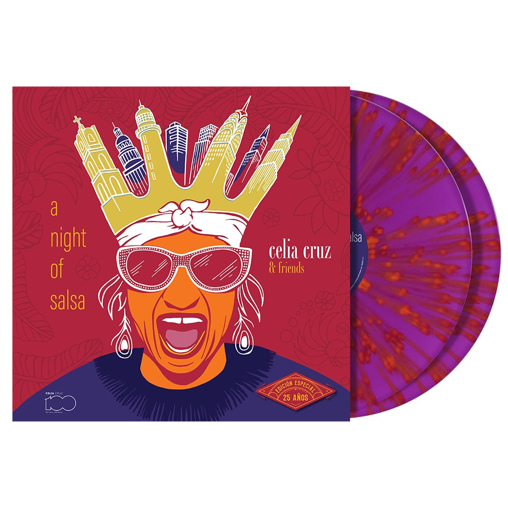 Celia Cruz & Friends "A Night of Salsa (25th Anniversary Edition)" 2xLP  (180 gram Magenta Splatter Vinyl)