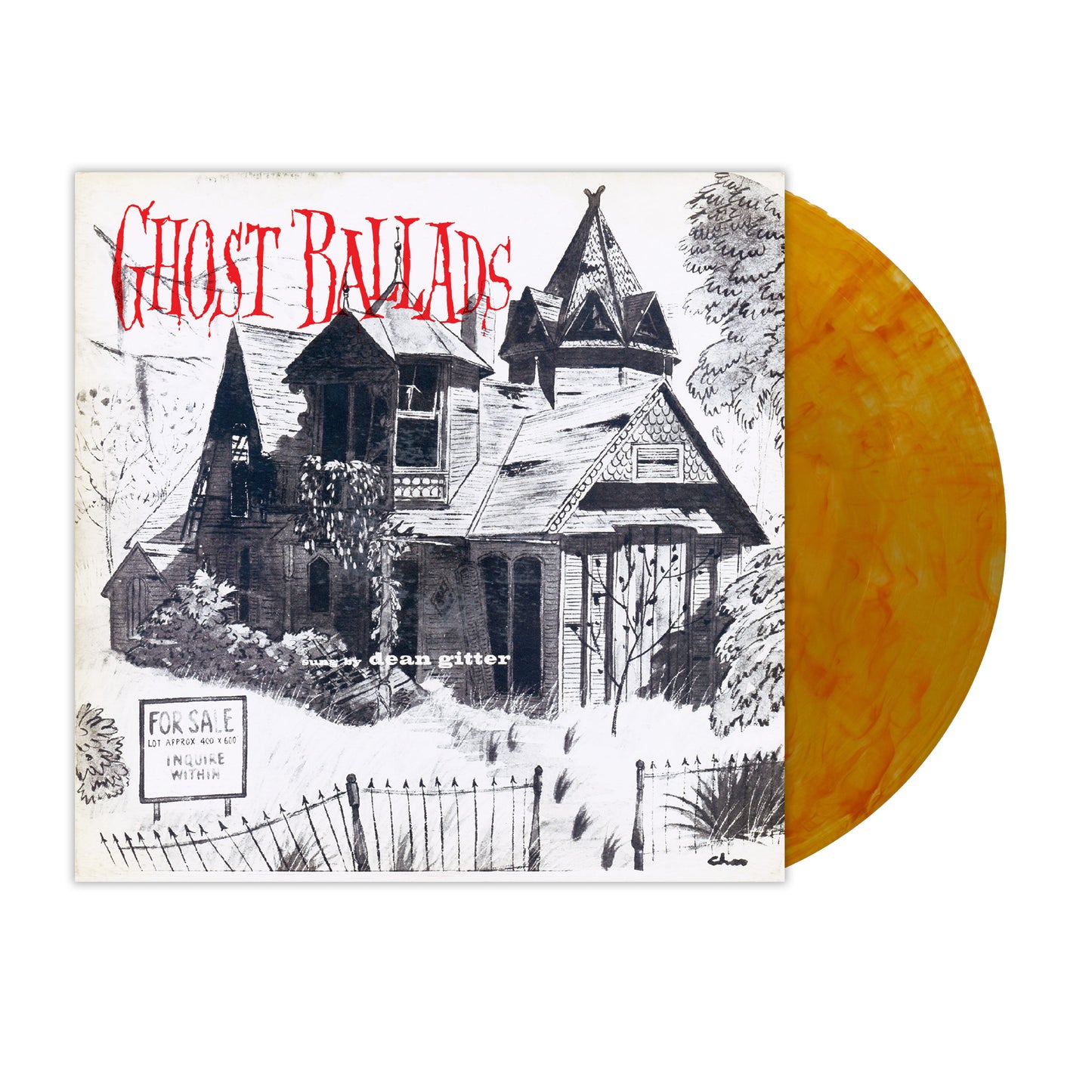 Dean Gitter "Ghost Ballads" LP (Clear w/ Orange Pumpkin Swirl Vinyl)