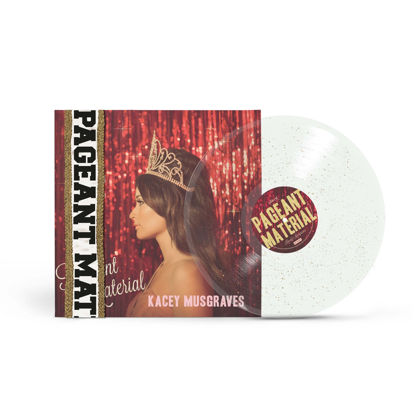 Kacey Musgraves "Pageant Material (10 Year Anniversary)" LP(Clear Gold Glitter Vinyl)