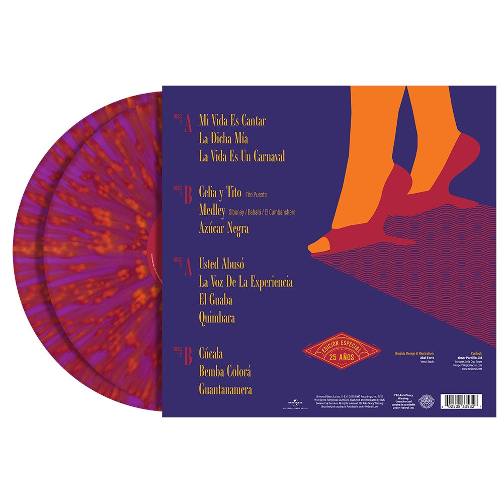 Celia Cruz & Friends "A Night of Salsa (25th Anniversary Edition)" 2xLP  (180 gram Magenta Splatter Vinyl)